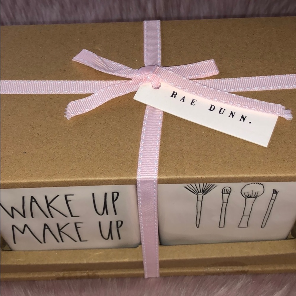 RAE DUNN  |  WAKE UP MAKE UP Vanity Set - Picture 2 of 2